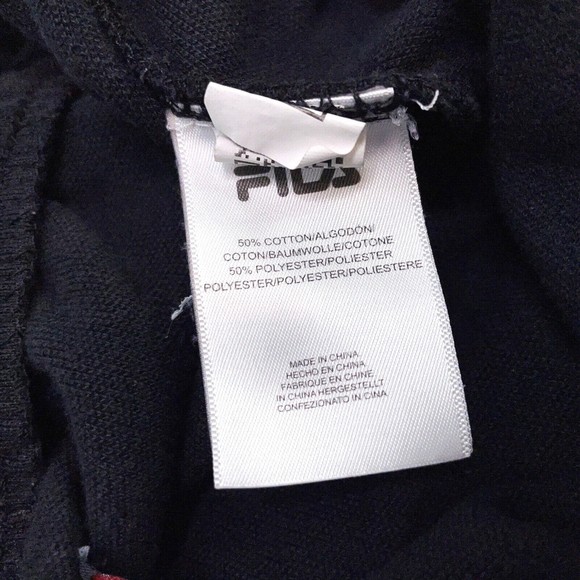 Fila Mens Size 3XL Black Drawstring Jogger Sweatpants Cotton Blend Track Pants - Picture 4 of 8